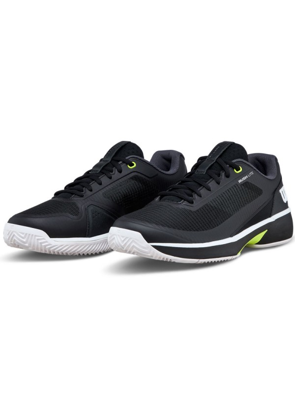 Tenis copati Wilson Rush Lite 5 Clay Black/Safety yellow