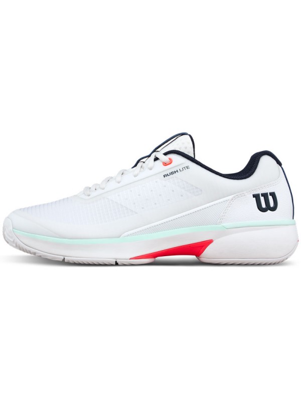 Tenis copati Wilson Rush Lite 5 Clay White/Fiery Coral